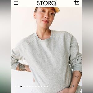 Storq Maternity Gray Crewneck Sweatshirt